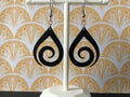 Spiral in a Drop Earrings – 3D Printed Teardrop Spiral Jewellery