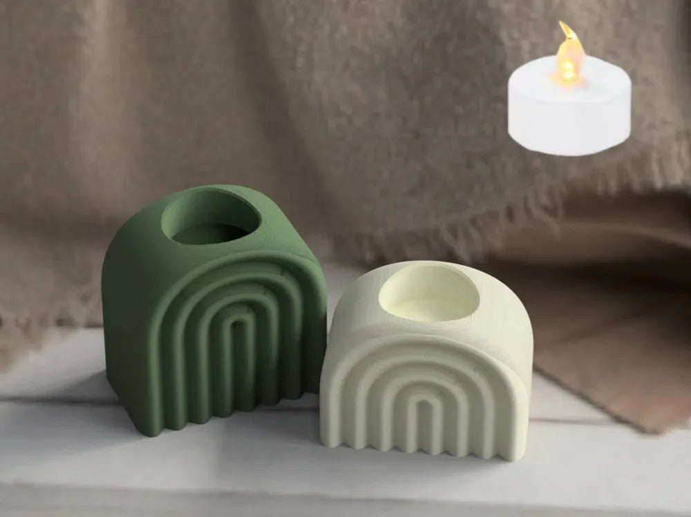 Modern Tea Light Candle Holder – 3D Printed Elegant Mood Lighting