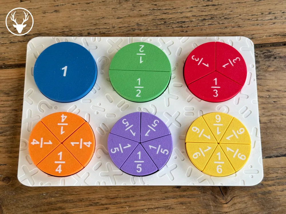 Fraction Learning Puzzle – 3D Printed Hands-On Math Puzzle for Kids
