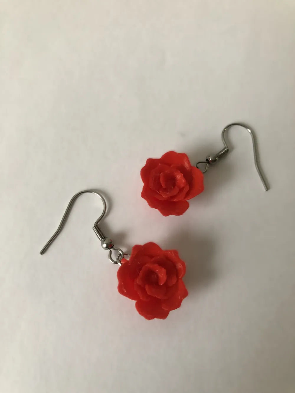 3D Rose Earrings