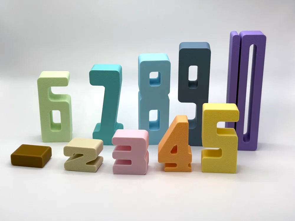 Stacking Number Blocks Montessori Math Toy – 3D Printed for Kids