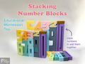Stacking Number Blocks Montessori Math Toy – 3D Printed for Kids