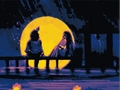Radha Krishna Nightscape – 3D Printed Divine Love Sculpture