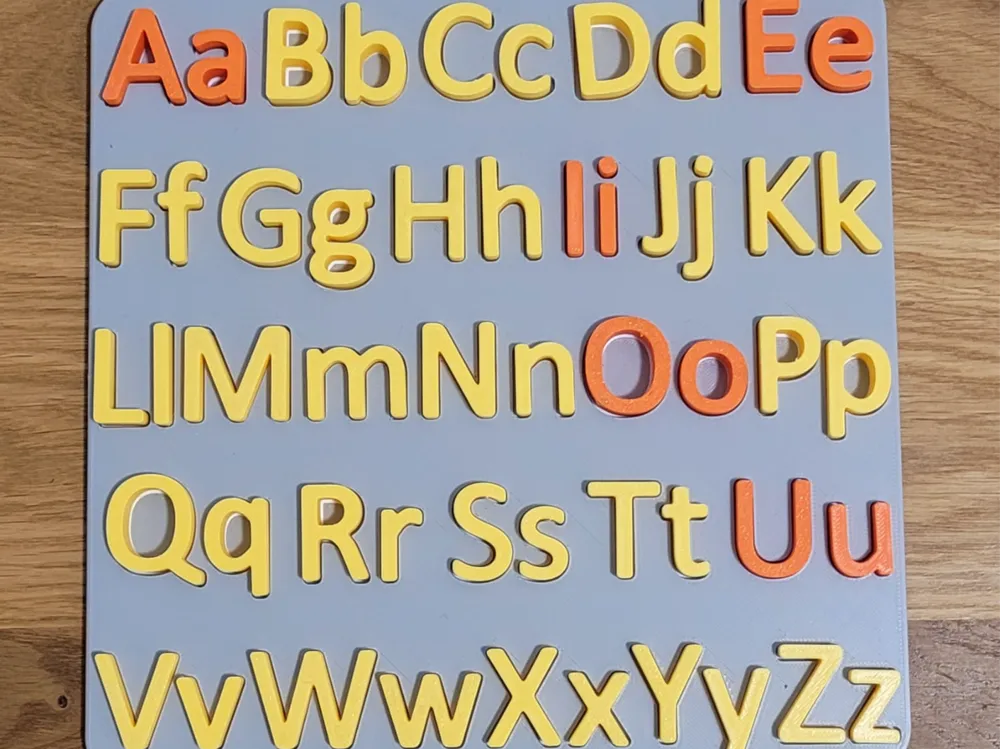 Alphabet Educational Puzzle for Kids – 3D Printed ABC Learning Toy