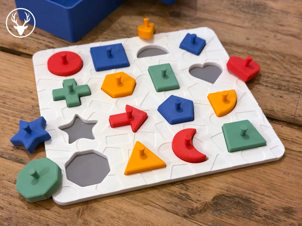 Kids Sorting Puzzle Colours Shapes and Sizes – 3D Printed Educational Toy