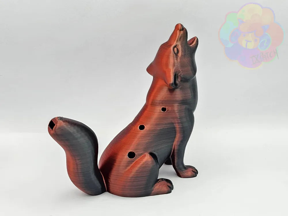 Howling Wolf Ocarina – 3D Printed Decorative Playable Whistle