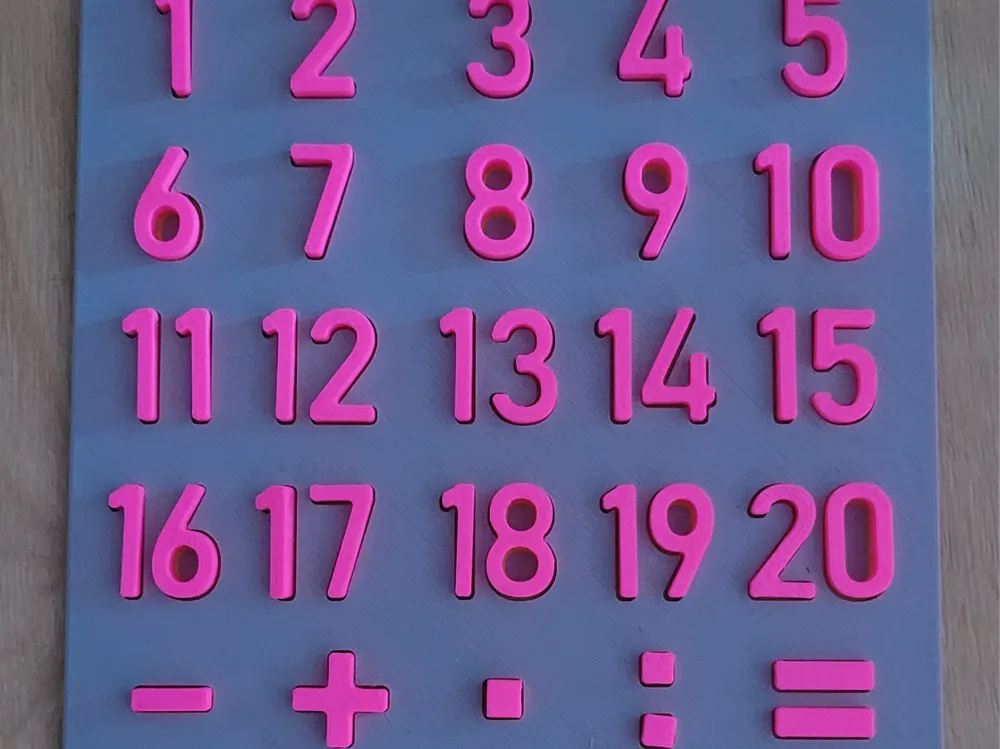 Number Calculation Puzzle – 3D Printed Arithmetic Learning Toy for Kids
