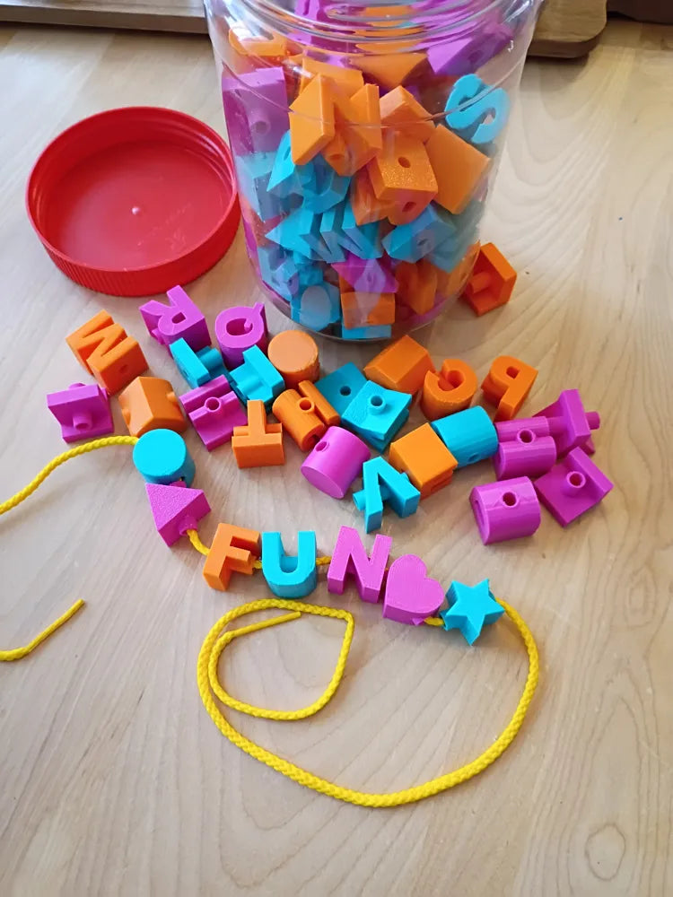 Alphabet Stringer Beads for Dexterity Development