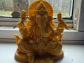 Shimmering Vighnaharta Ganesha Figurine – 3D Printed Radiant Ganpati Idol