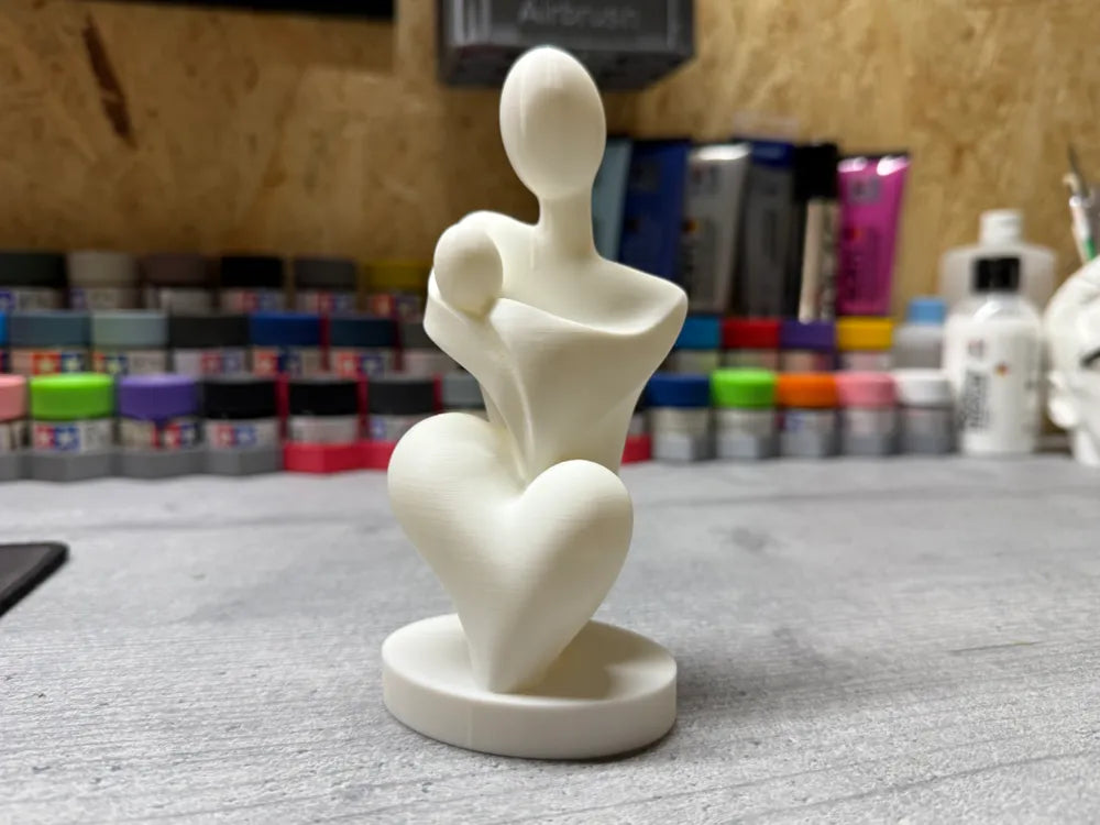 Mother with Child Sculpture – 3D Printed Maternal Bond Figurine