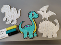 Dinosaurs Themed Colouring Set Vol 2 – 3D Printed 4 More Dinos for Kids