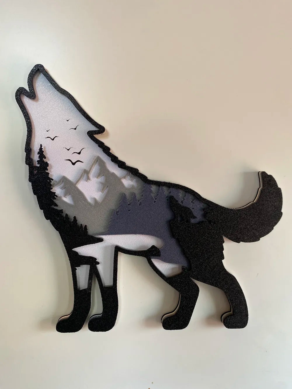 The Wolf Premium Wall Art – 3D Printed Large Format Wildlife Sculpture