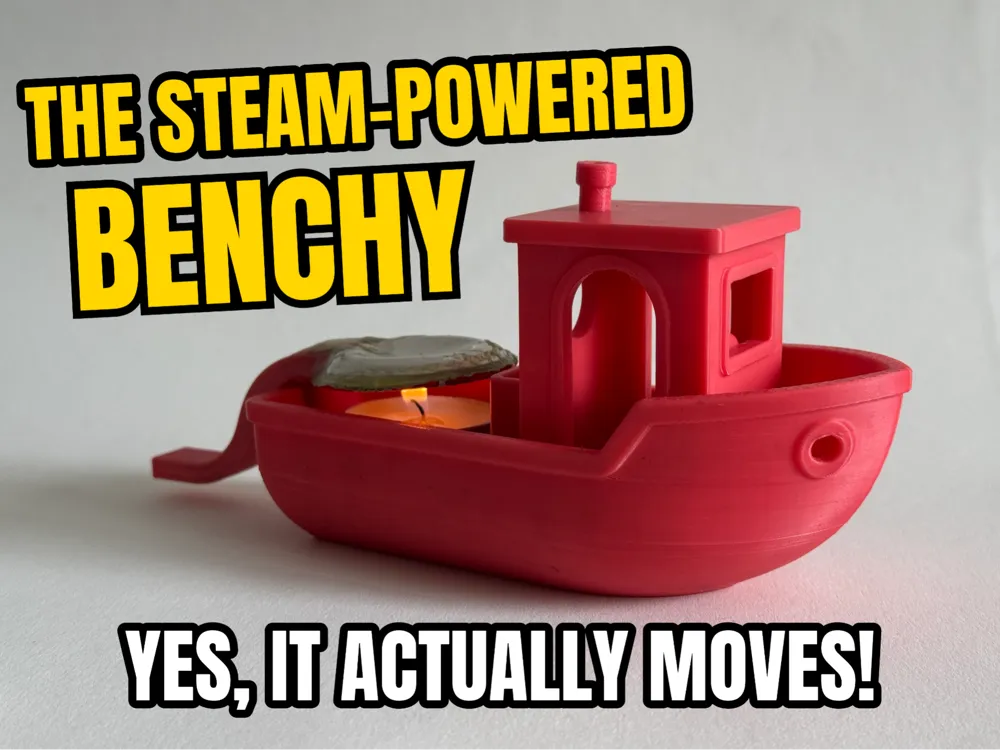 Putt Putt Benchy 3D Printed Toy Boat – Iconic Maker Bath Toy