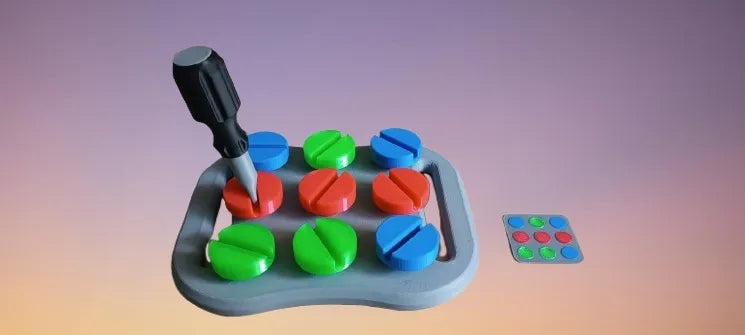 Colourful Play Panel Busy Board – 3D Printed Activity Toy for Kids