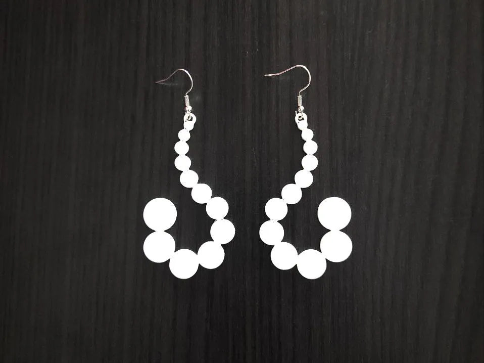 Luna Cascade Moon Earrings – 3D Printed Flowing Moonlight Jewellery