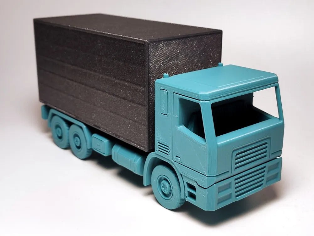 Container Truck Scale Model – 3D Printed Logistics Vehicle Replica