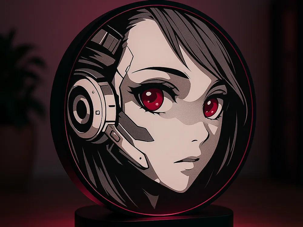 CyberGlow Anime Lamp – Neon Cyberpunk LED Desk Light