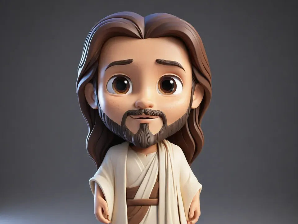 Jesus Christ Chibi Figurine – 3D Printed Faith Meets Fun