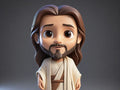 Jesus Christ Chibi Figurine – 3D Printed Faith Meets Fun