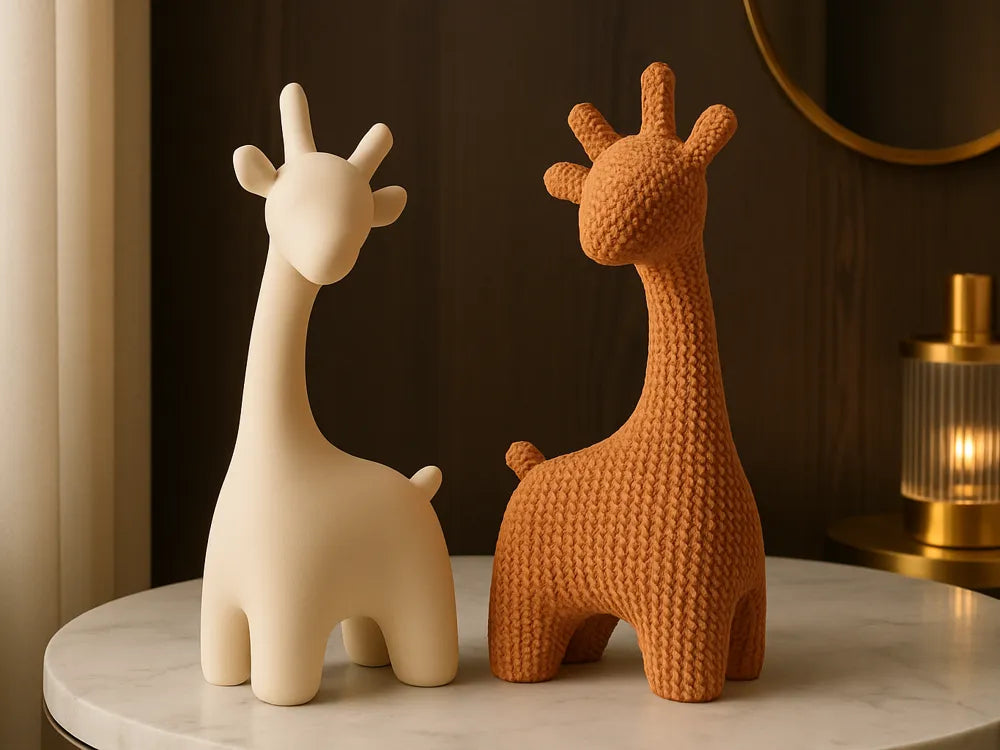 Minimalist Giraffe Figurine – 3D Printed Elegant Wildlife Sculpture