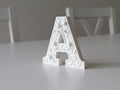 Floral Gypsum Style Standing Letter – 3D Printed Decorative Initial