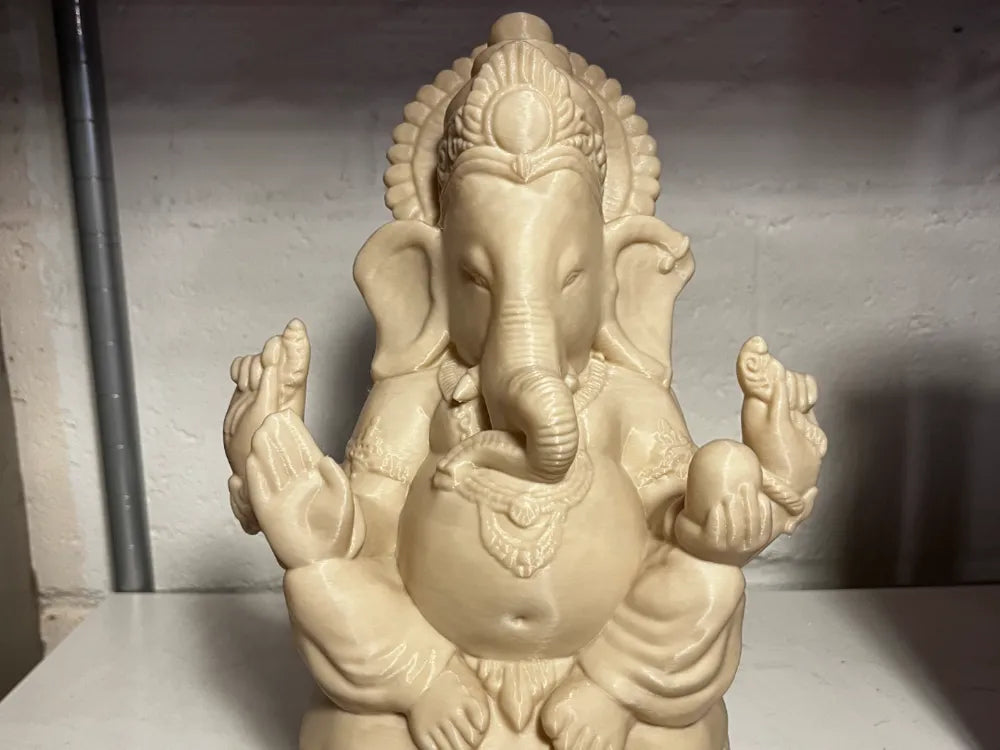 Ganesha Seated in Royal Ease Maharajalilasana – 3D Printed Idol