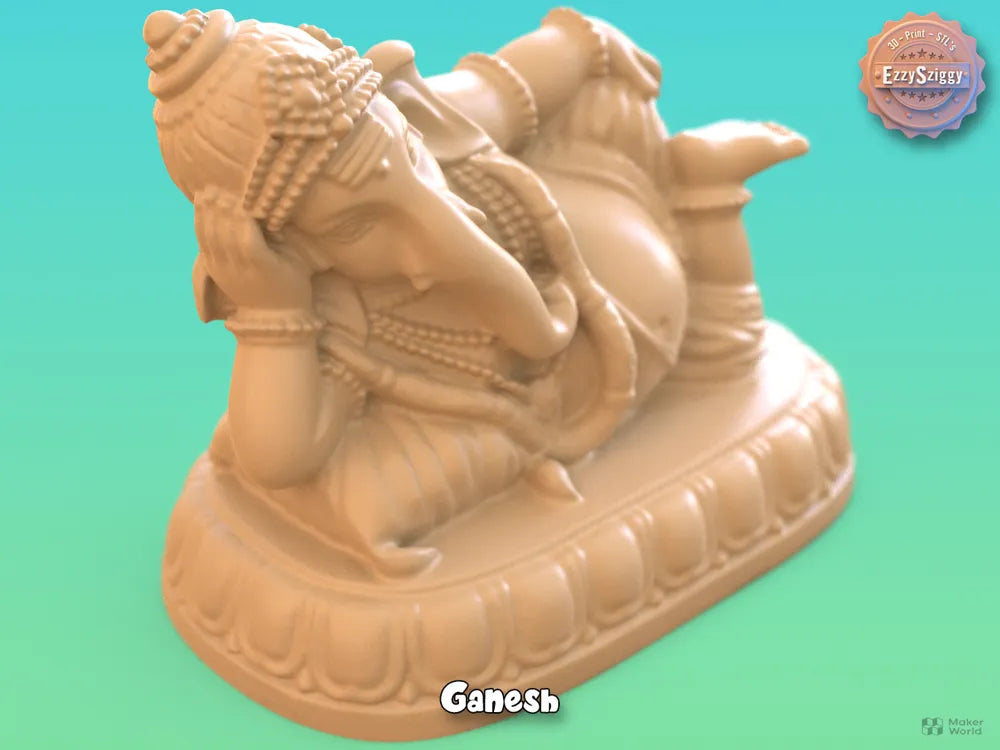 Ganesh Bringer of Wisdom Figurine – 3D Printed Hindu Deity Ganpati Idol