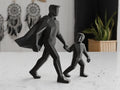 Minimalist Father and Son Statue – 3D Printed Family Bond Sculpture Gift
