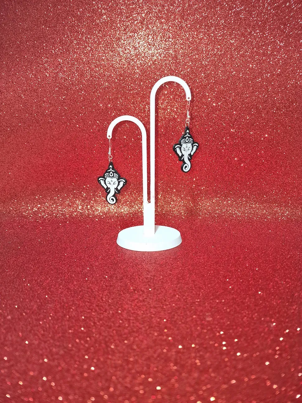 Ganesha Earrings – 3D Printed Devotional Elephant God Jewellery