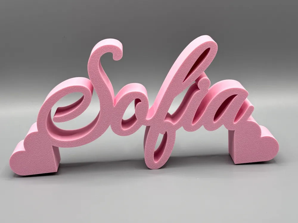 Parametric Decorative Name Sign – 3D Printed Sculptural Wall Art