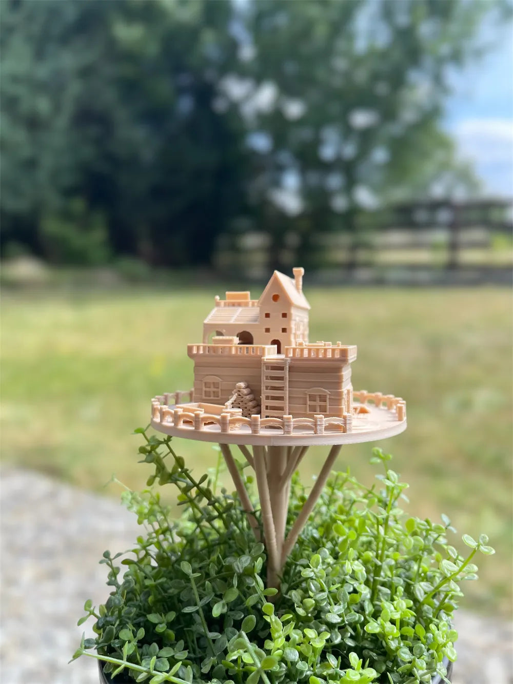 Treehouse Villa Plant Decor for Flower Pots