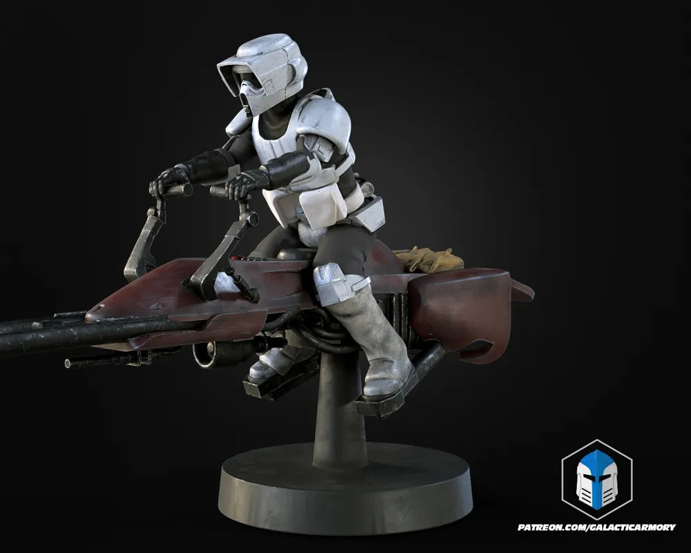 3D printed Scout Trooper Miniature by FOFUS