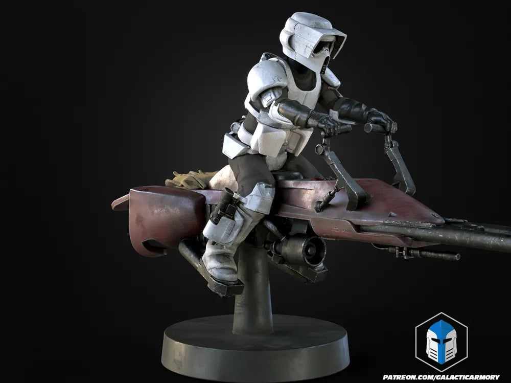 3D printed Scout Trooper Miniature by FOFUS