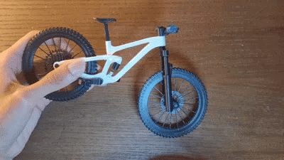 3D printed Full Suspension Model Mountain Bike (enduro bike) by FOFUS