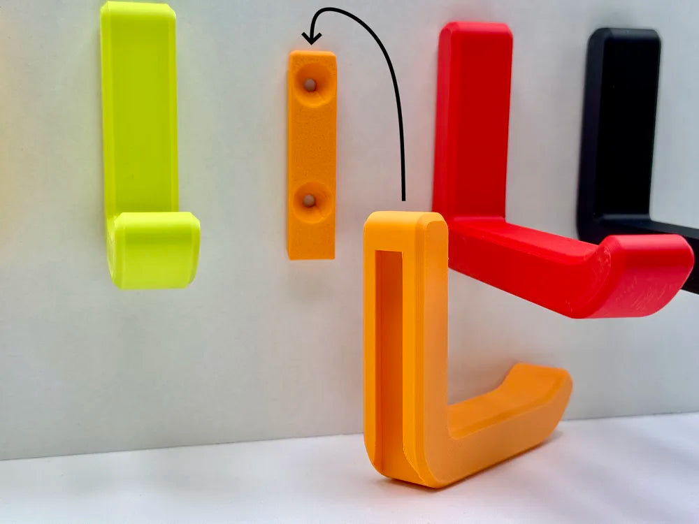 3D printed Wall hook for clothes, caps, bags, garden by FOFUS