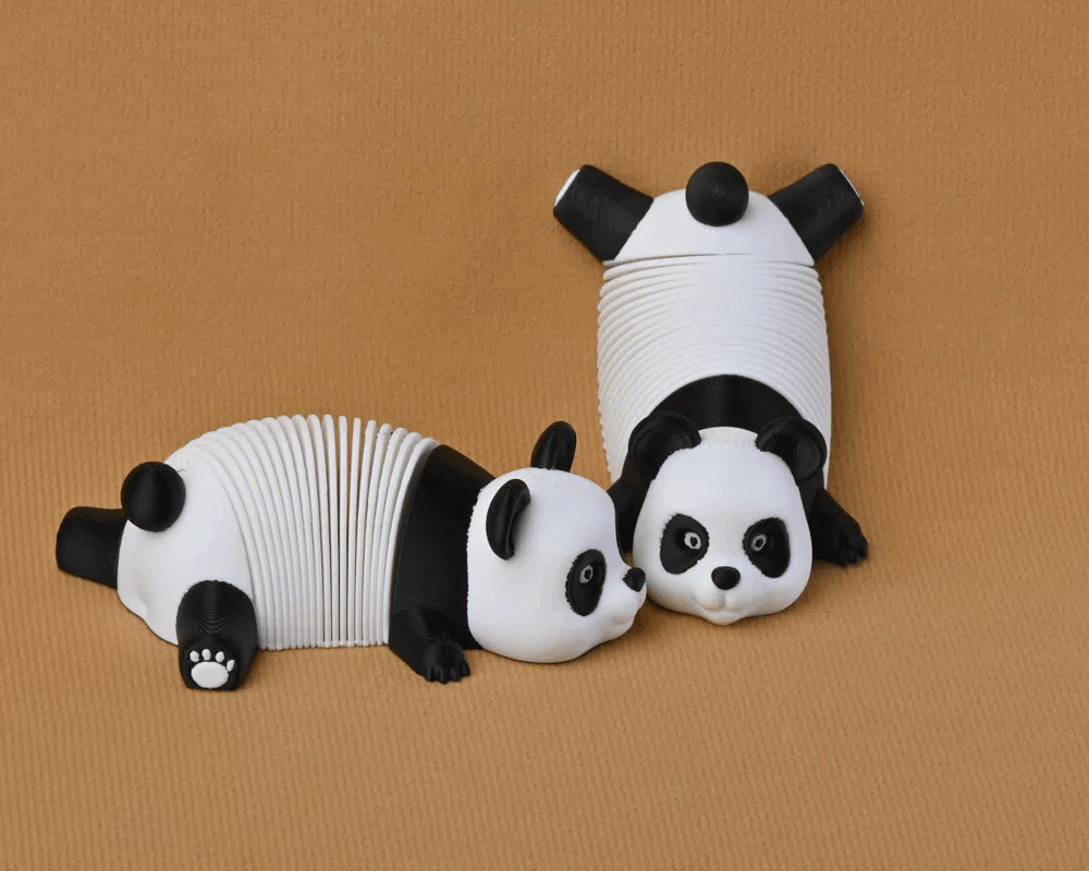 3D printed Spring Panda Fidget Toy by FOFUS