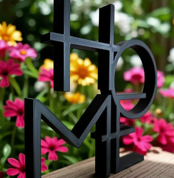 Stylish HOME Decor Sign – 3D Printed Contemporary Freestanding Piece