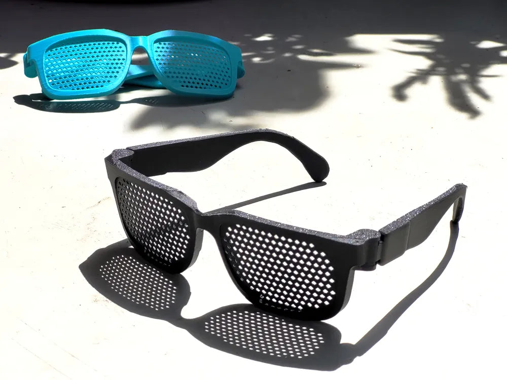 Holo Frame Sunglasses – 3D Printed Holographic Iridescent Eyewear