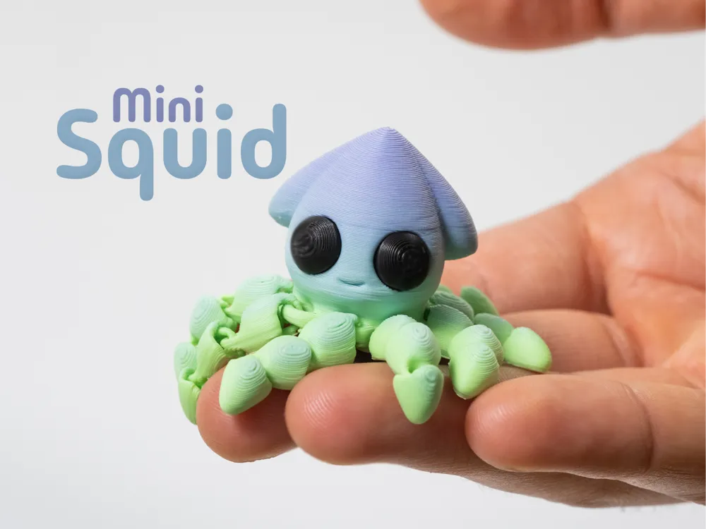 Mini Squid – Articulated & Keychain