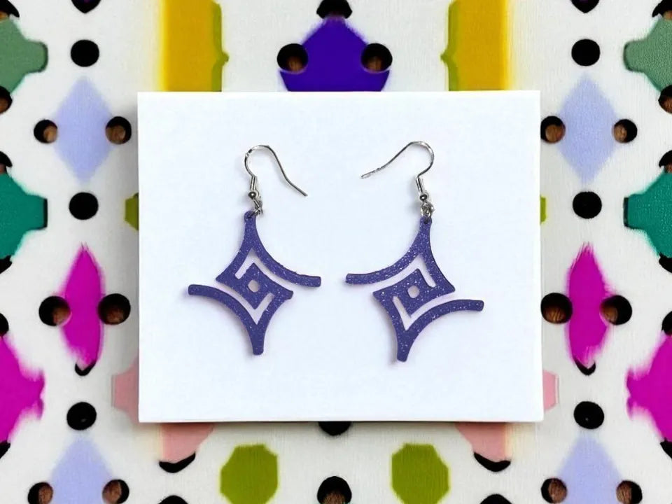 Rhombus Geometric Earrings – 3D Printed Bold Angular Jewellery