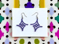 Rhombus Geometric Earrings – 3D Printed Bold Angular Jewellery