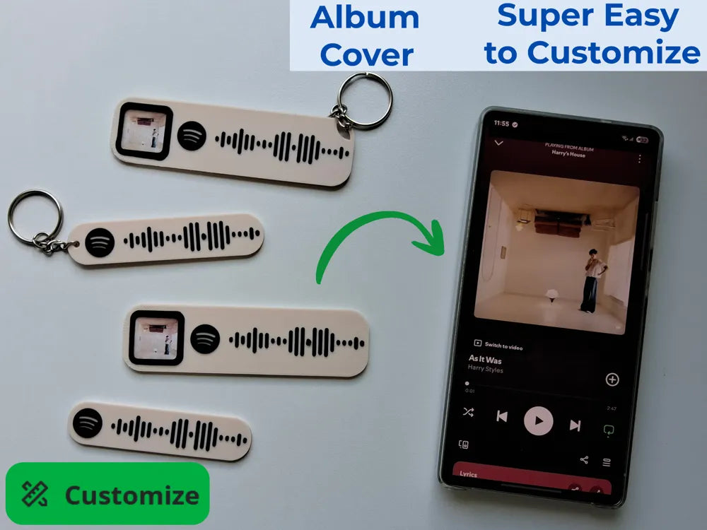 Customizable Spotify Keychain / Tag
