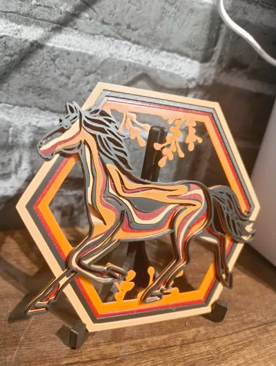 Framed Horse Wall Art – 3D Printed Equestrian Home Decor