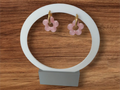 Floral Hoop Earrings – 3D Printed Nature-Inspired Feminine Jewellery