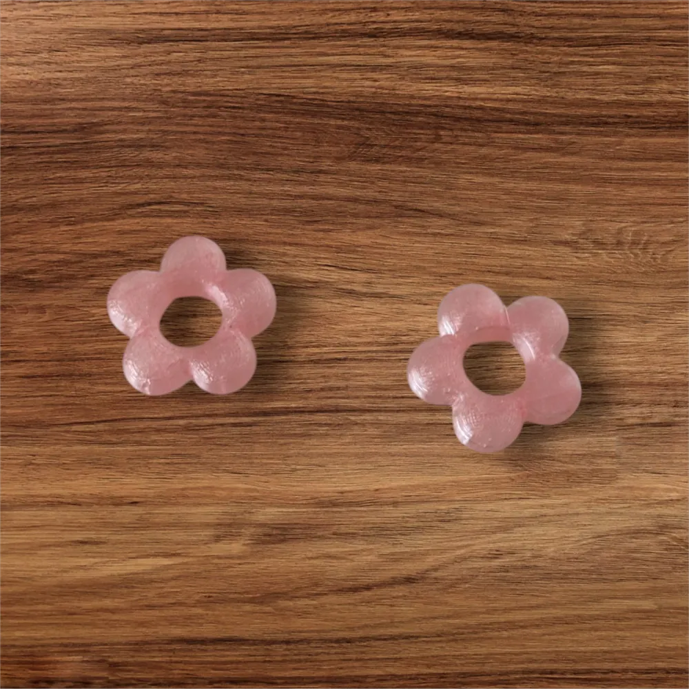 Floral Hoop Earrings – 3D Printed Nature-Inspired Feminine Jewellery