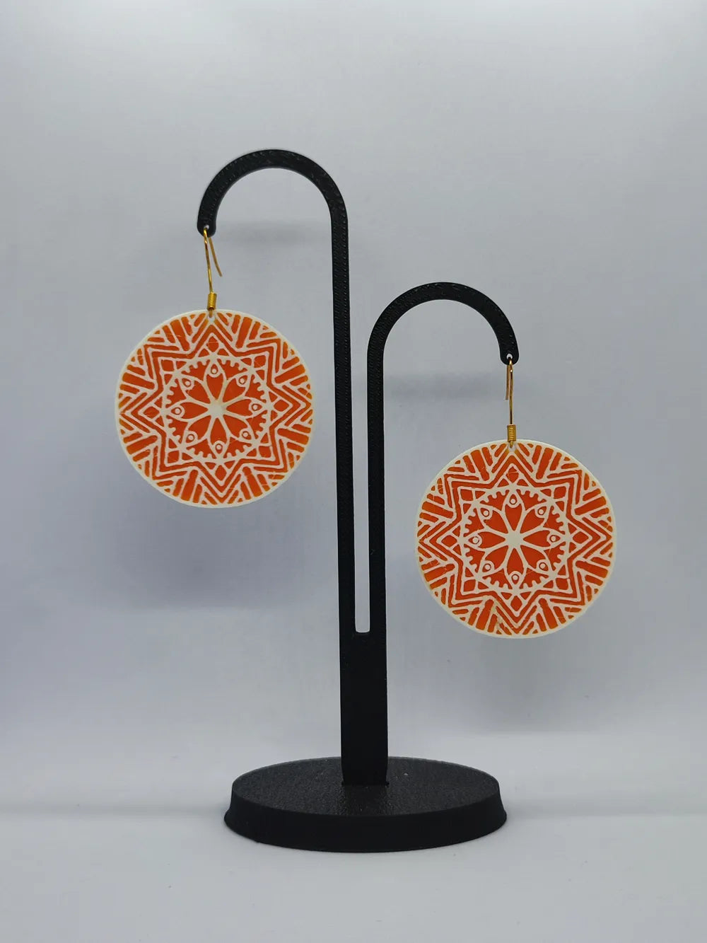 Mandala Light Earrings – 3D Printed Sacred Geometry Boho Jewellery