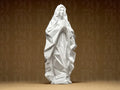 Geometric Low Poly Virgin Mary Statue – 3D Printed Contemporary
