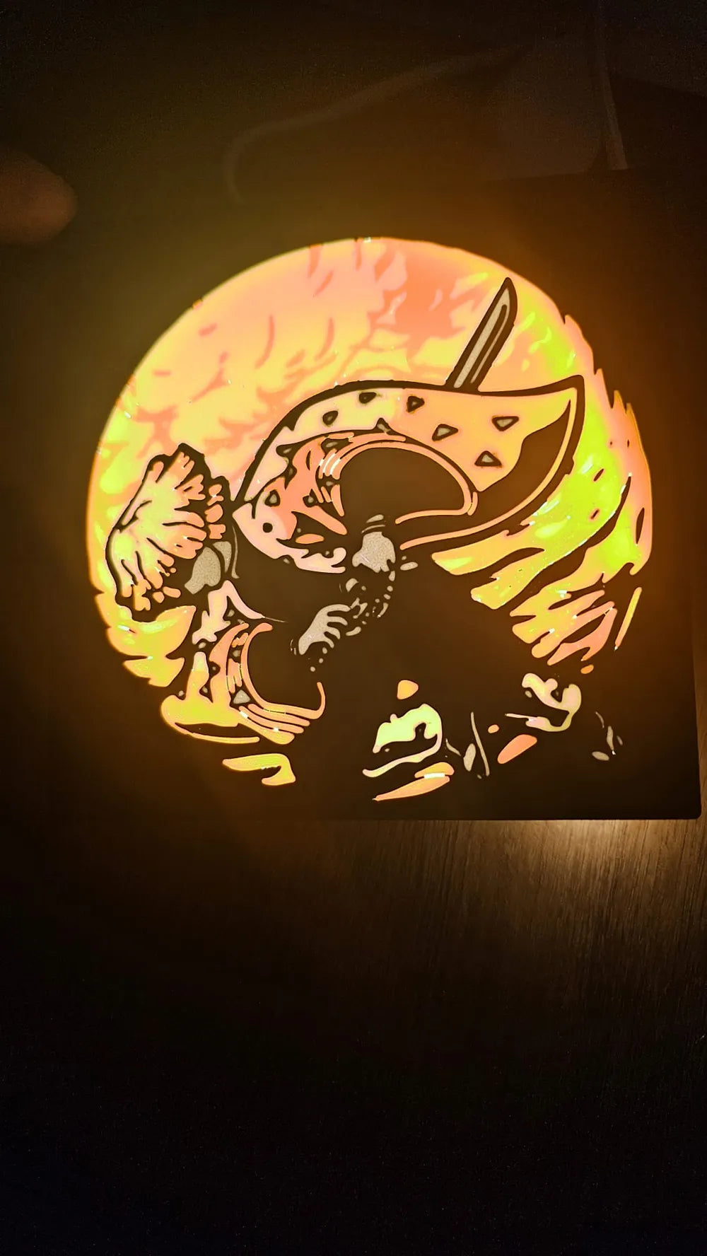 Zenitsu Lightbox Lamp – Demon Slayer Thunder Breathing Anime Light
