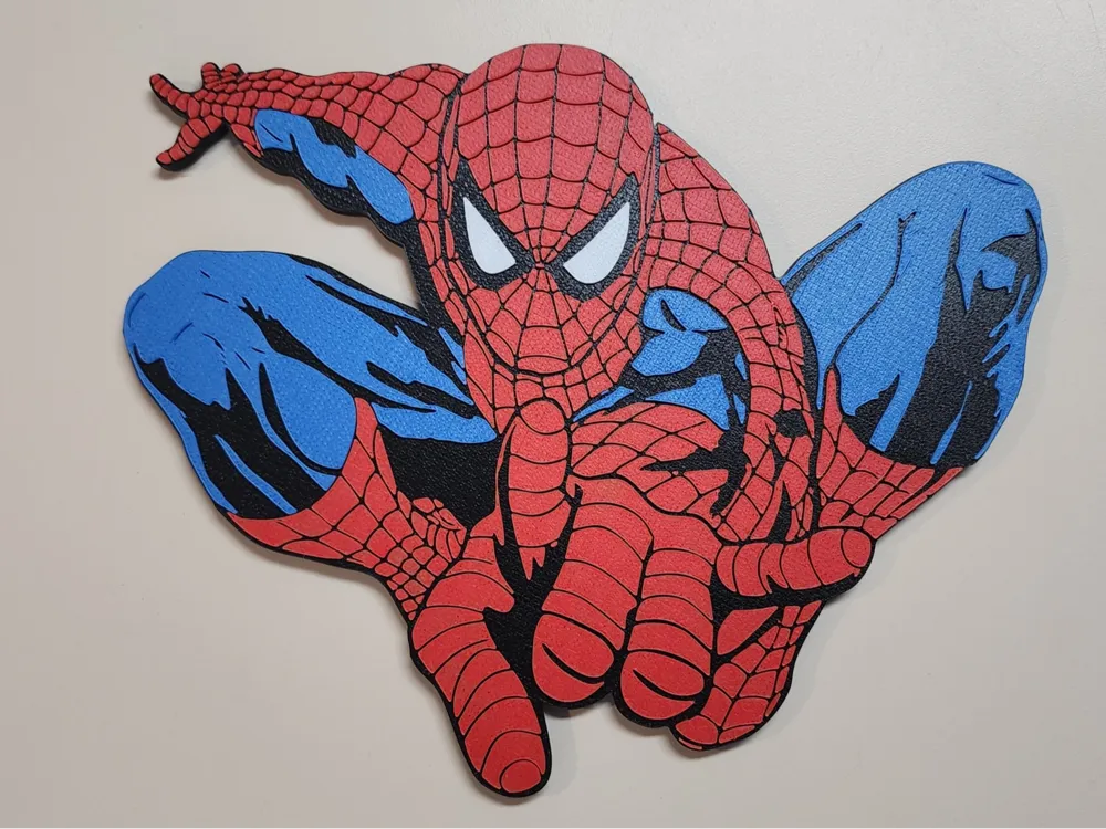 Spider-Man Wall Art – 3D Printed Marvel Superhero Layered Wall Sculpture