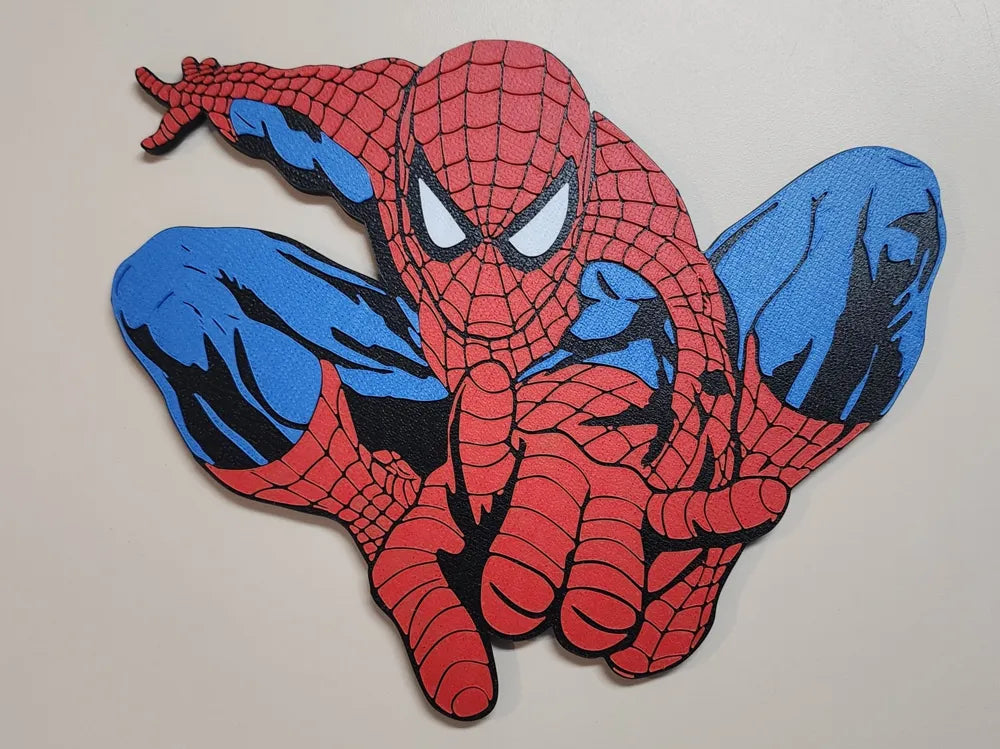 Spider-Man Wall Art – 3D Printed Marvel Superhero Layered Wall Sculpture